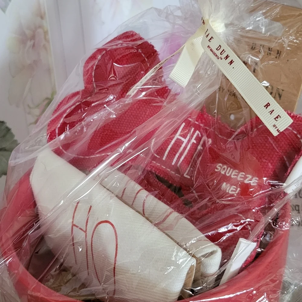 Rae Dunn Holiday RED Dog Bowl Gift Set • DECK the Paws •